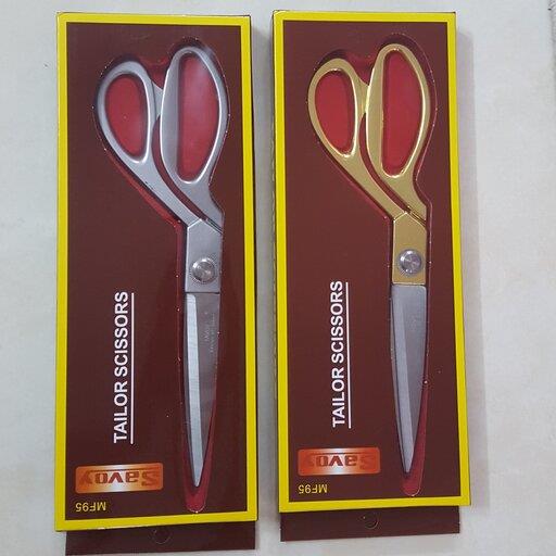 قیچی خیاطی  ساوی تیغه استیل ضدزنگ در 2 رنگ سیلور و طلایی